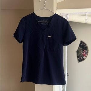 Figs Navy Blue Scrub Top